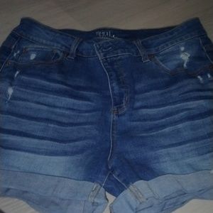 Blue jean shorts